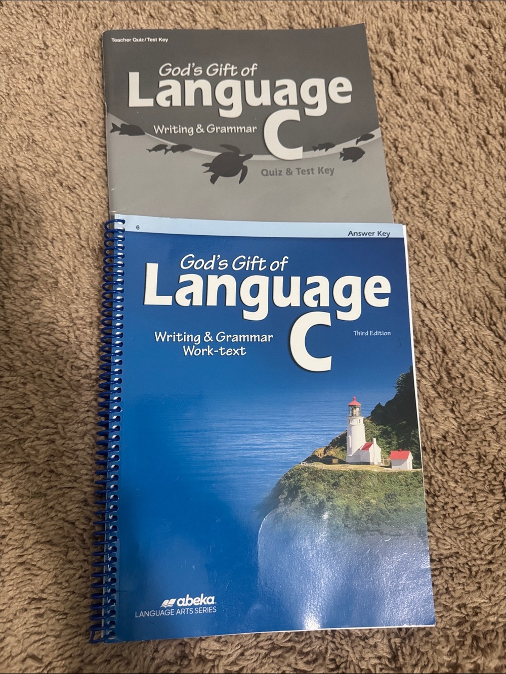 Abeka God's Gift of Language C Writing & Grammar Work-text, Quiz & Test Key,